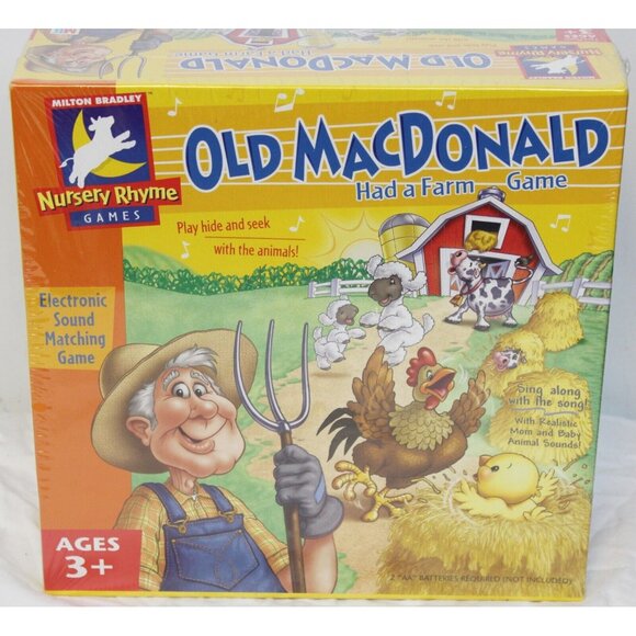 2003 NEW Old MacDonald Farm Game Storybook Nursery Rhyme Preschool Factory Seal